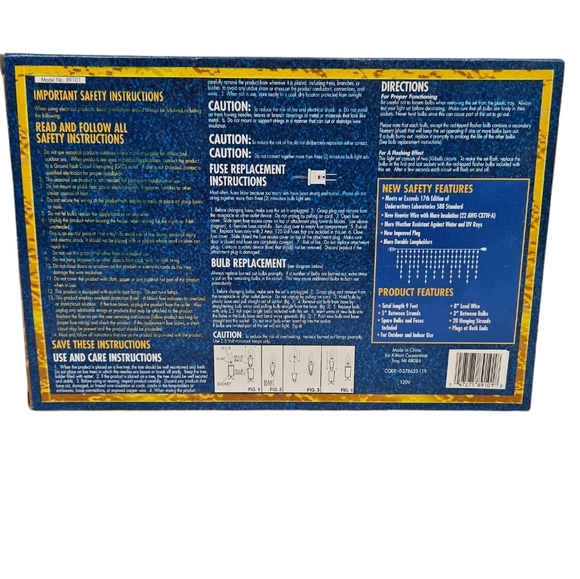 NIB Foremost 100 Icicle Add-a-Set White‎ Lights White Wire Christmas Lights - Picture 6 of 8